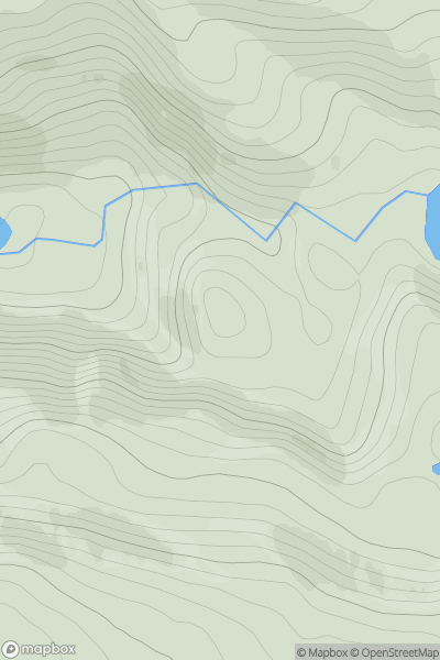 Thumbnail image for Cnoc a' Mhadaidh [Scourie to Lairg] showing contour plot for surrounding peak